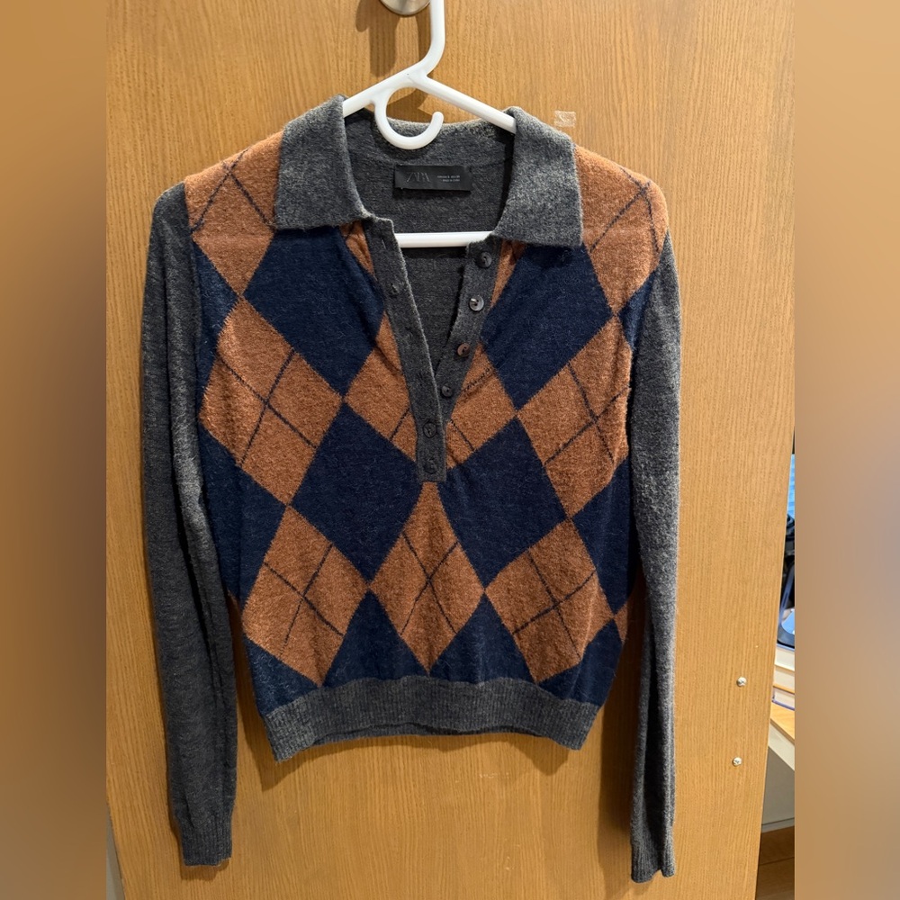 Zara Charcoal Gray Knit Sweater